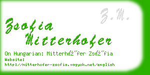 zsofia mitterhofer business card